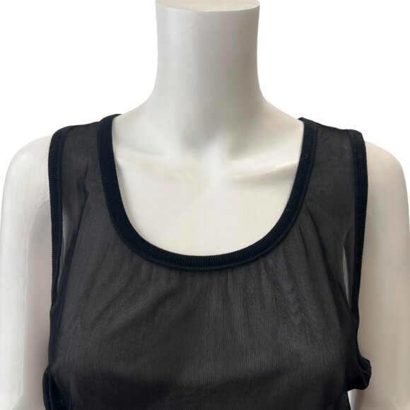 Dolce & Gabanna Intimo Black Sheer Mesh Tank Top size XL - Picture 2 of 7